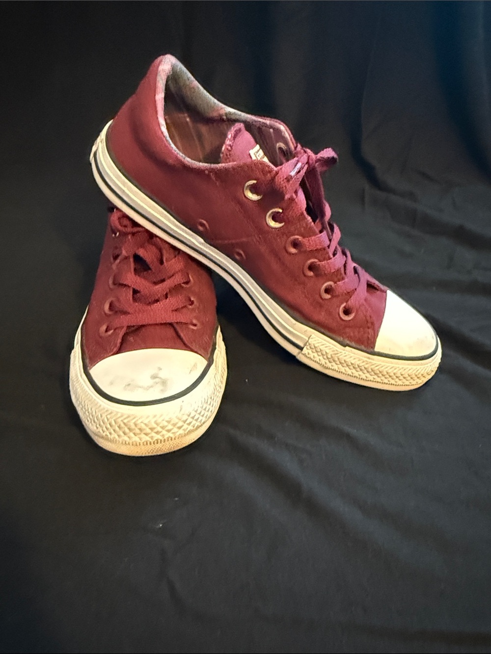 Converse Burgundy Canvas High-Top Sneakers - Picture 4 of 5